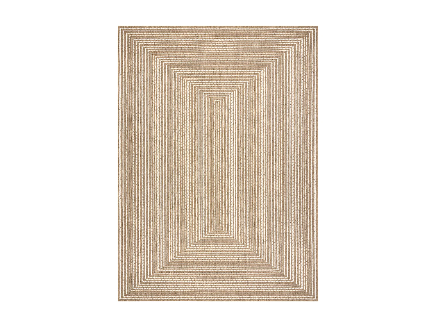 FLAT 48962265 Tapis sisal Géométrique - couleur paille beige naturel 200x290 cm