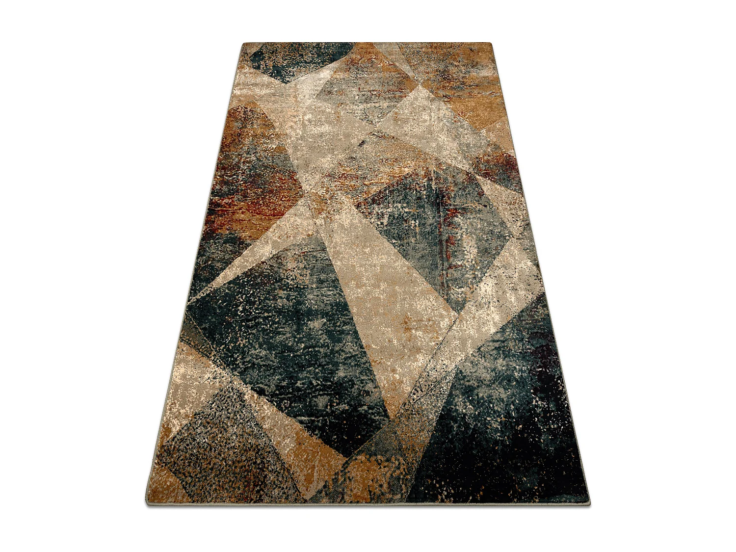 Tapis en laine OMEGA RAMI Mosaïque couleur émeraude 200x300 cm