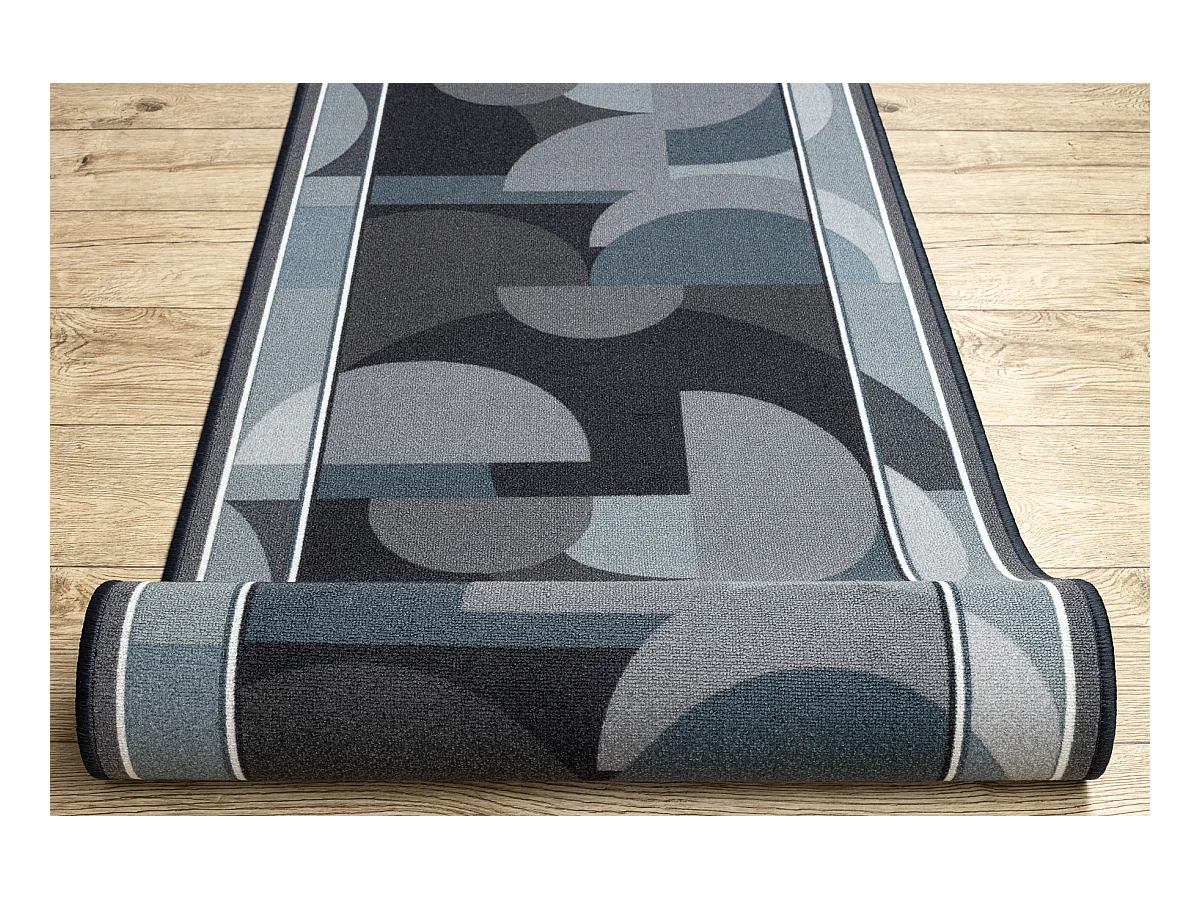 TAPIS DE COULOIR antidérapant MALIS Géométrique, antidérapant gris 67x530 cm