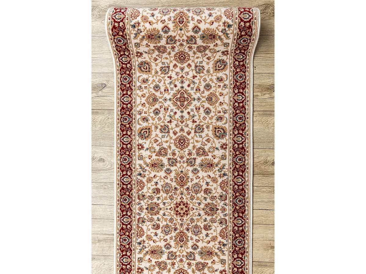 Tapis de couloir NAIN Ornement, fleurs 6999 51063 beige / bordeaux 100x650 cm