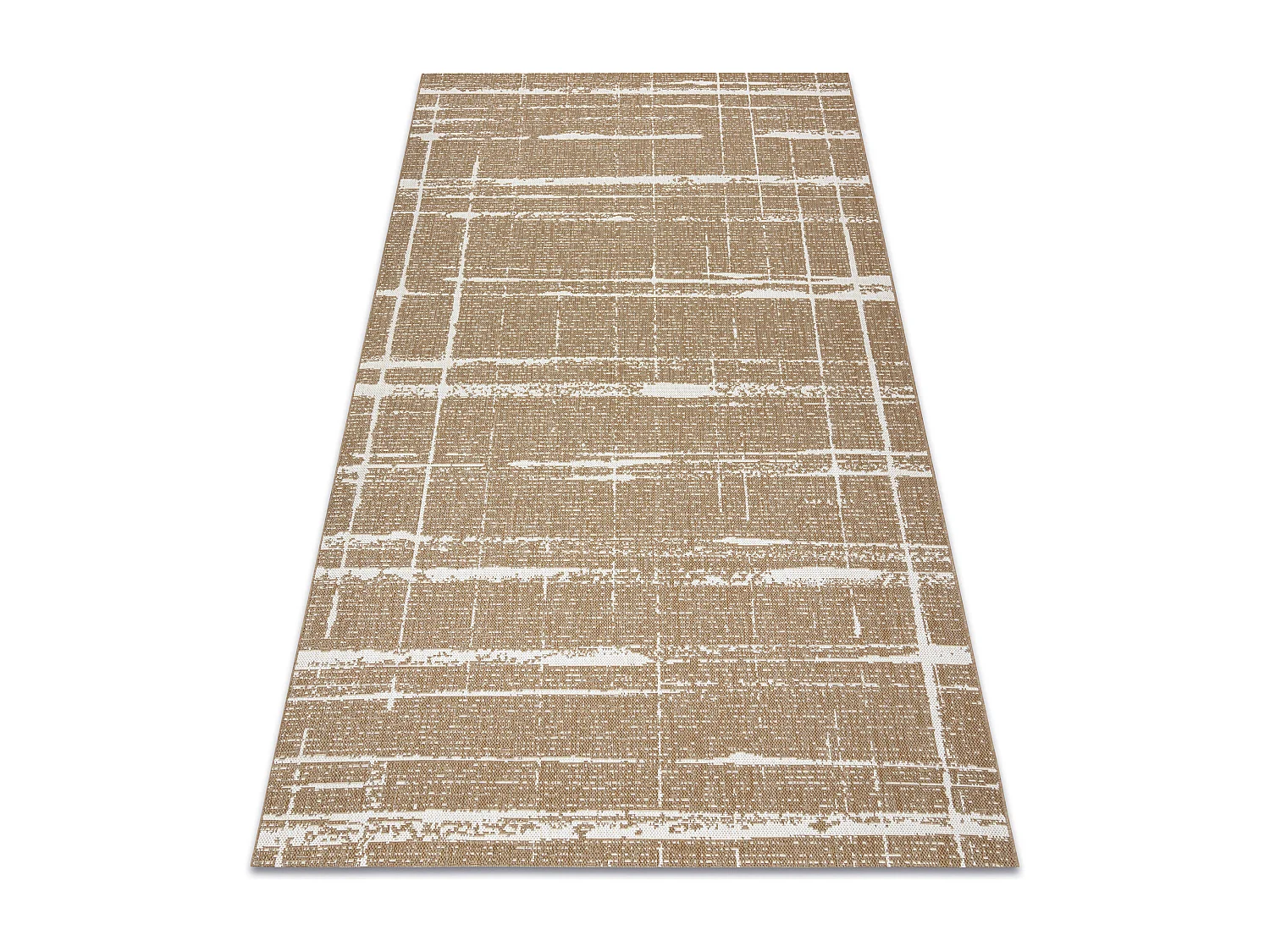 FLAT 48965265 Tapis sisal Treillis vintage - couleur paille beige natu 200x290 cm