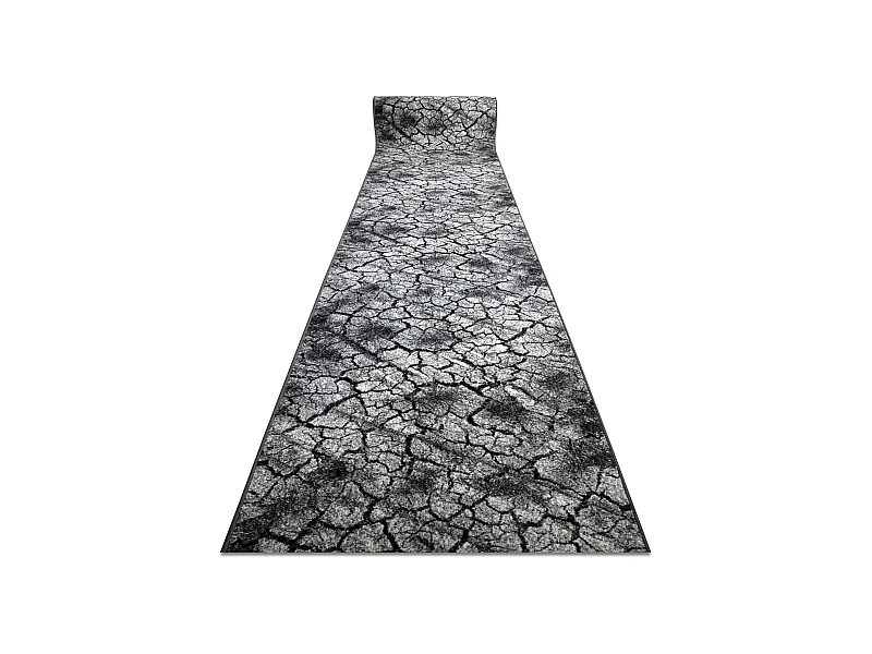 Läufer SILVER Terra rissiger Boden grau 100x820 cm