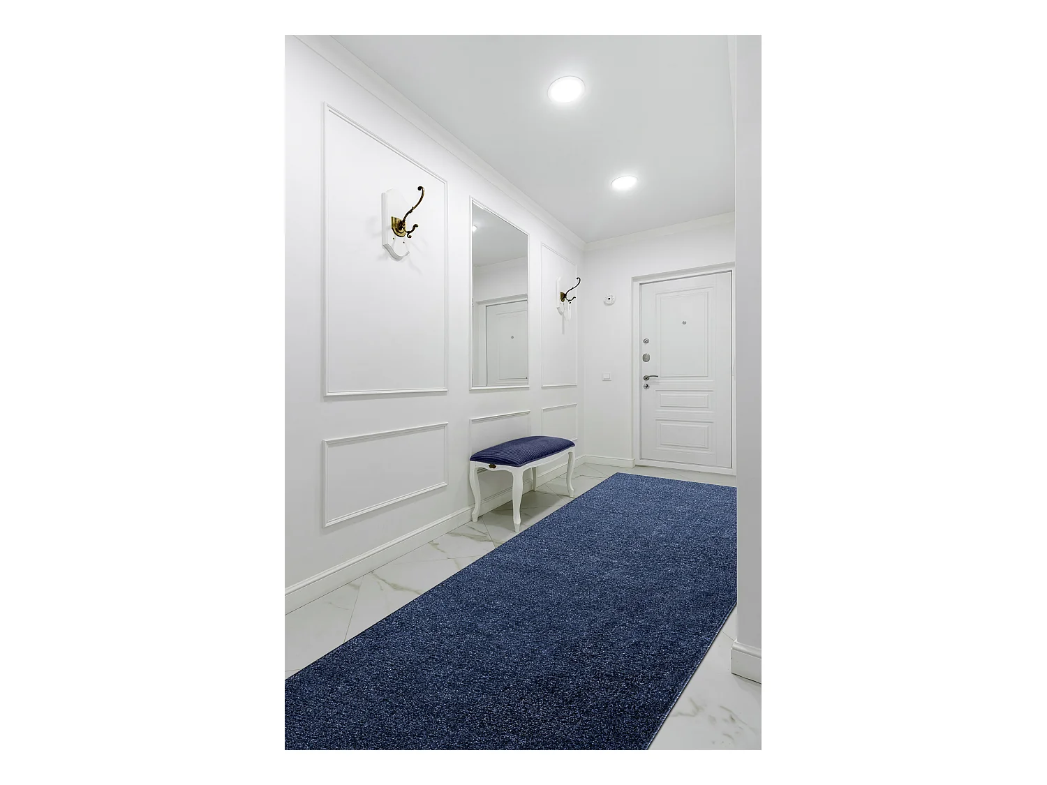 Chodnik SOFTY Jednolity, jednokolorowy ciemny niebieski 80cm 80x130 cm