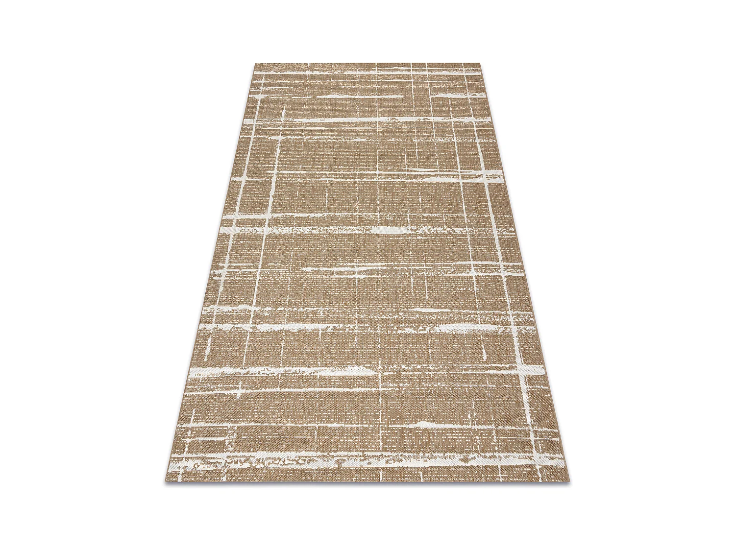 FLAT 48965265 Tapis sisal Treillis vintage - couleur paille beige natu 140x200 cm
