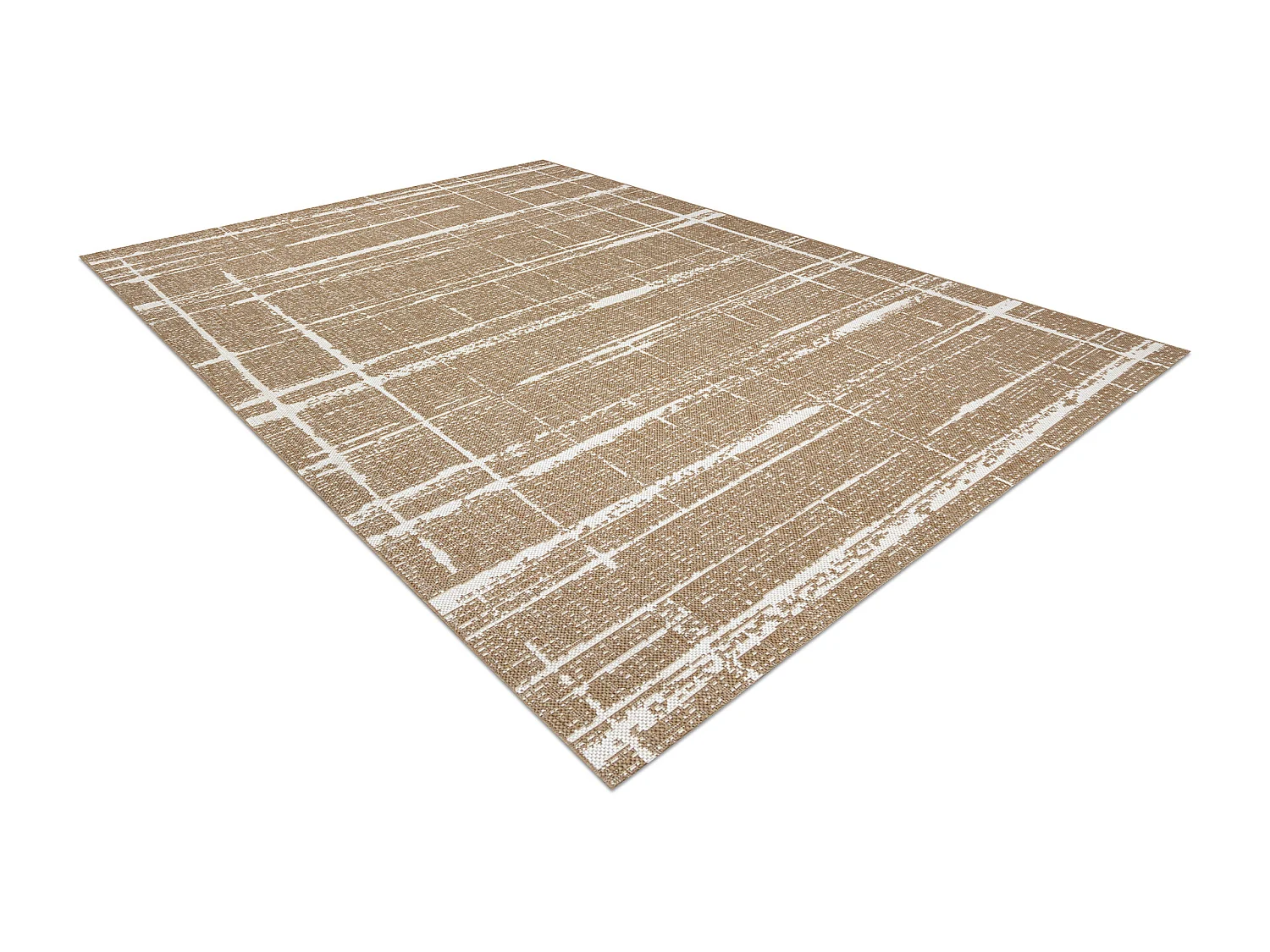 FLAT 48965265 Tapis sisal Treillis vintage - couleur paille beige natu 80x150 cm