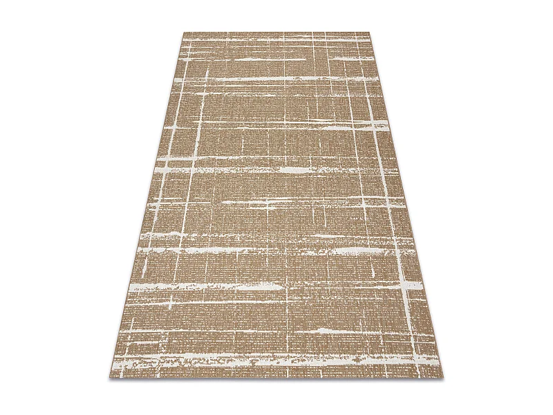 FLAT 48965265 Sisalteppich Trellis vintage - naturbeige Strohfarbe, Ko 80x150 cm