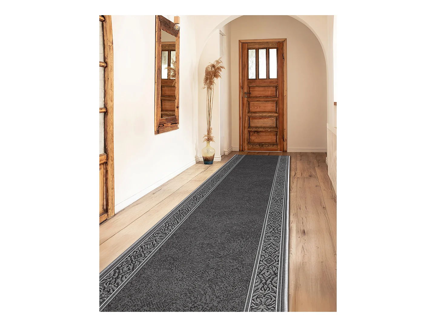 TAPIS DE COULOIR antidérapant ST.TROPEZ Cadre antidérapant gris 100x330 cm