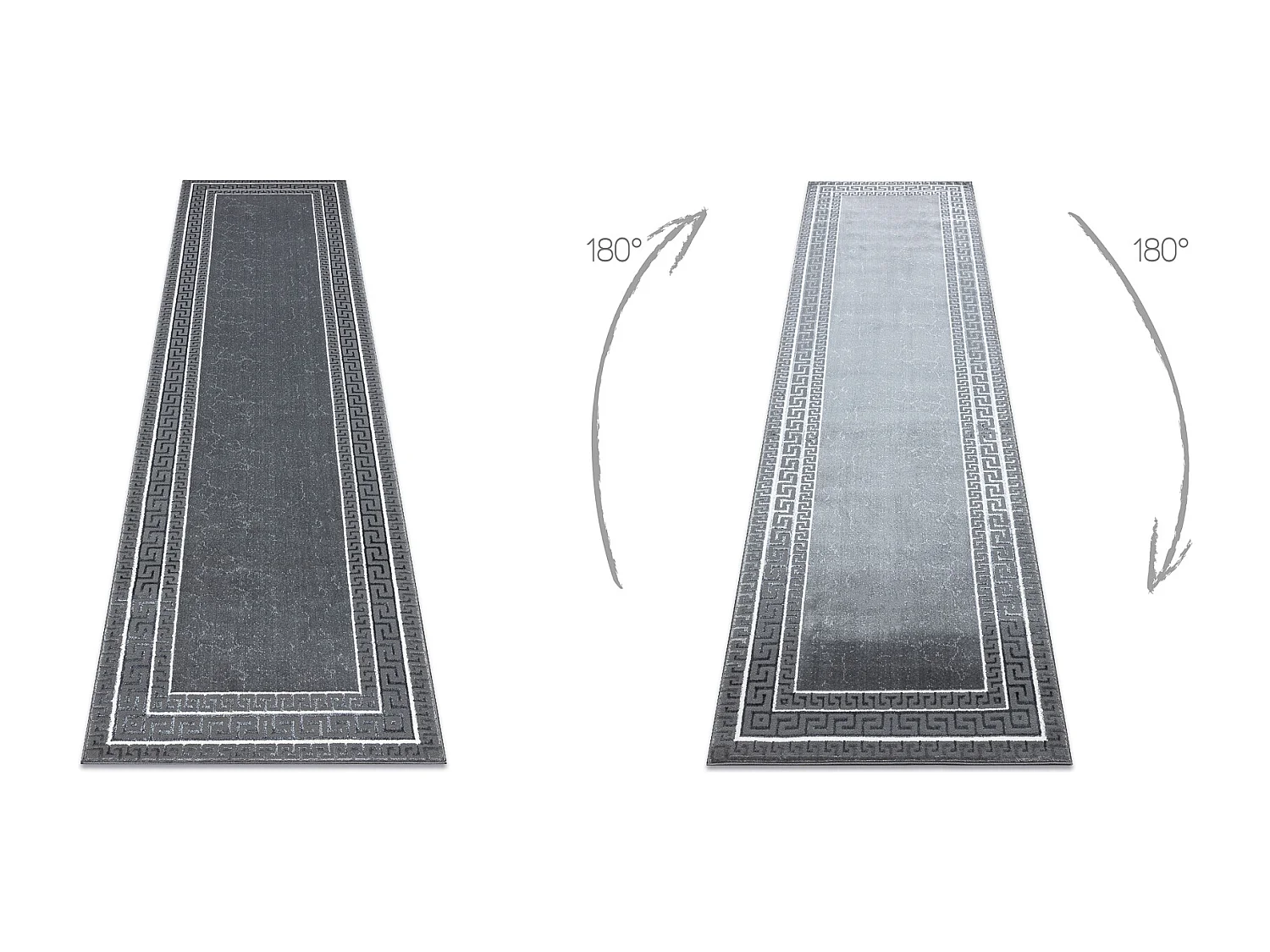 Tapete, passadeira ALLURE 1960 Chave grega, quadro - Estrutural, elega 70x300 cm