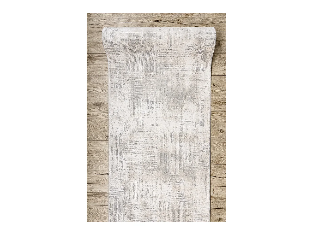 Vloerbekleding modern TULS 51231 Vintage, gewreven ivoor / grijs 80x770 cm