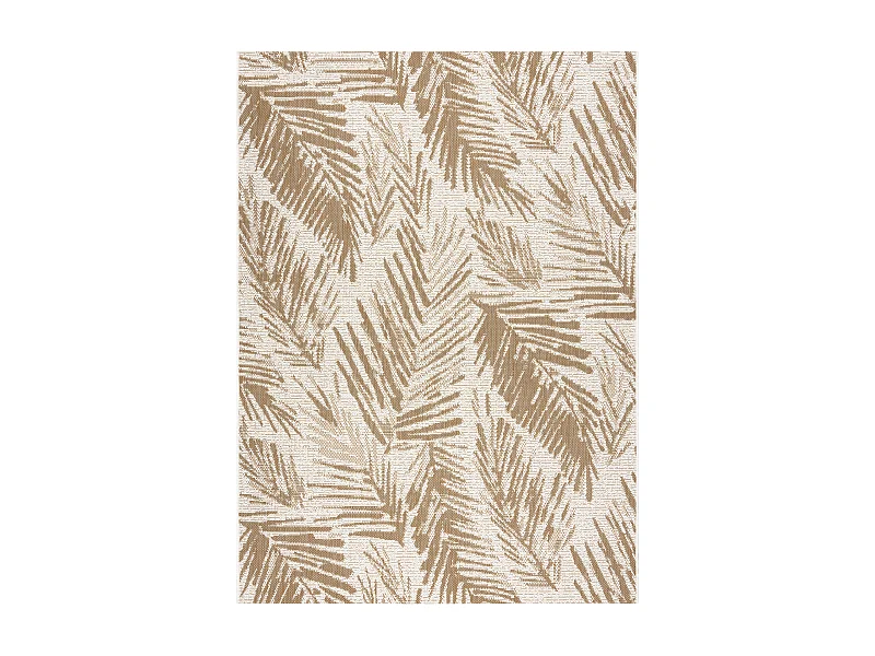 FLAT 48977256 Tapis sisal Feuilles de palmier - couleur paille beige n 80x150 cm