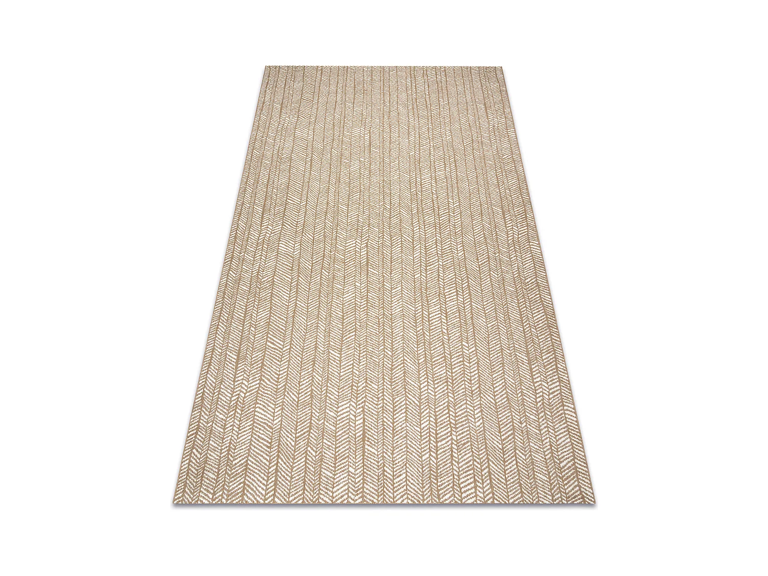 FLAT 48964265 Tapis sisal Chevron - couleur paille beige naturel, fice 140x200 cm