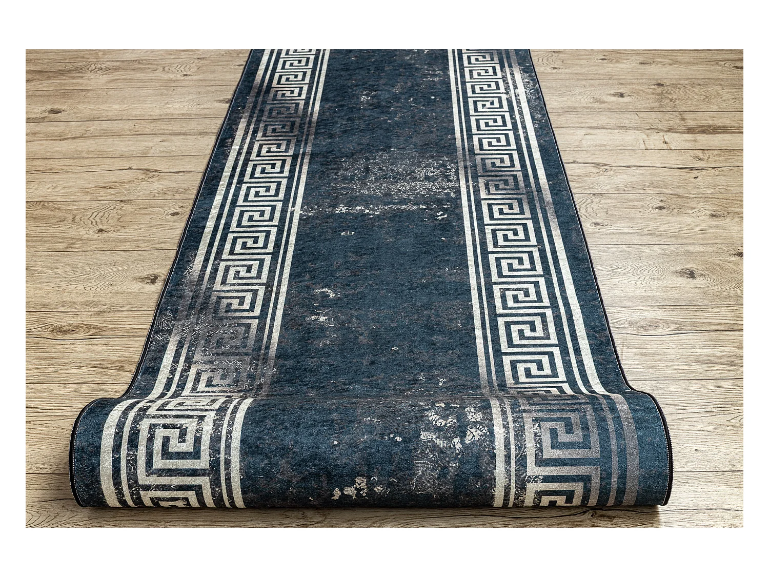 Alcatifa do corredor com reforço de borracha LOTUS GRECCO 23593 grafi 120x370 cm