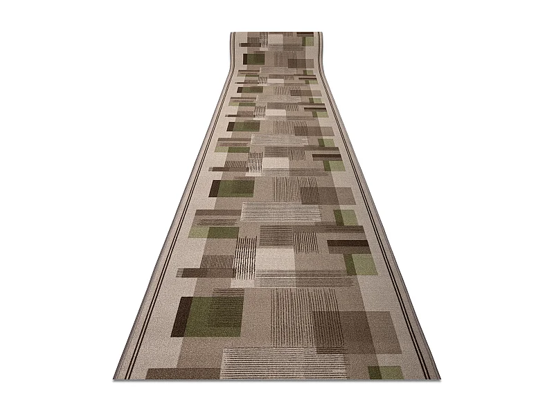 PASSATOIA gommata LISTRA Geometrico, antiscivolo beige 67x310 cm