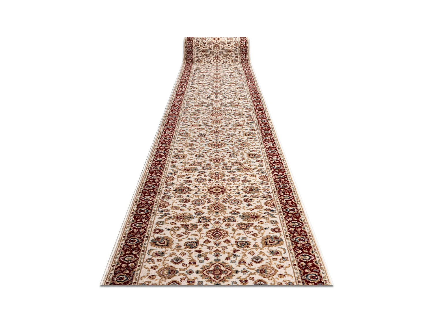 Tapis de couloir NAIN Ornement, fleurs 6999 51063 beige / bordeaux 100x150 cm