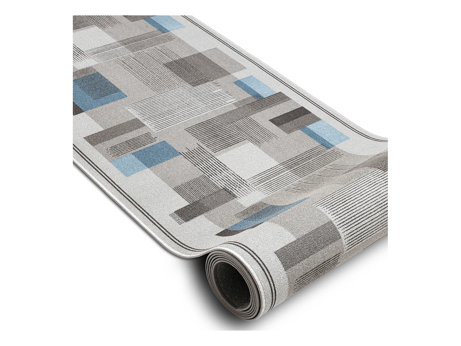 TAPIS DE COULOIR antidérapant LISTRA Géométrique, antidérapant gri 67x130 cm