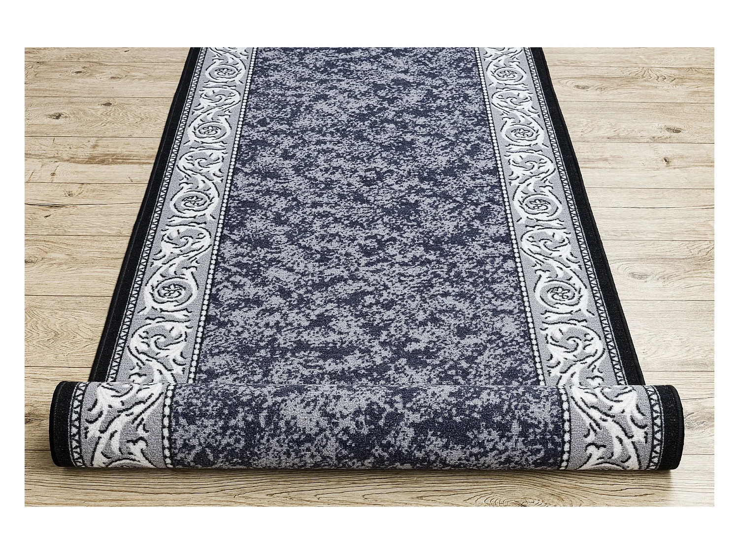 TAPIS DE COULOIR antidérapant ROMANTIC Ornement, antidérapant gris 120x250 cm