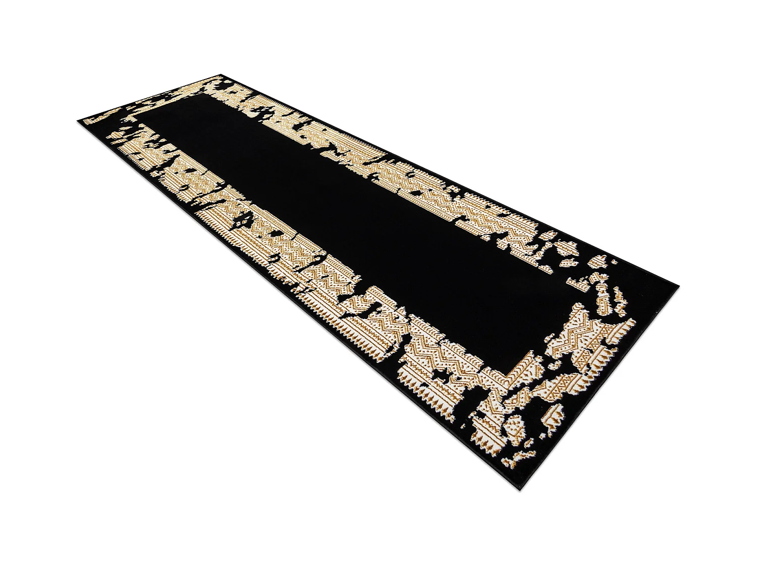 Tapijt, loper ALLURE 1965 Frame - Structureel, stijlvol, glamour zwart 80x300 cm