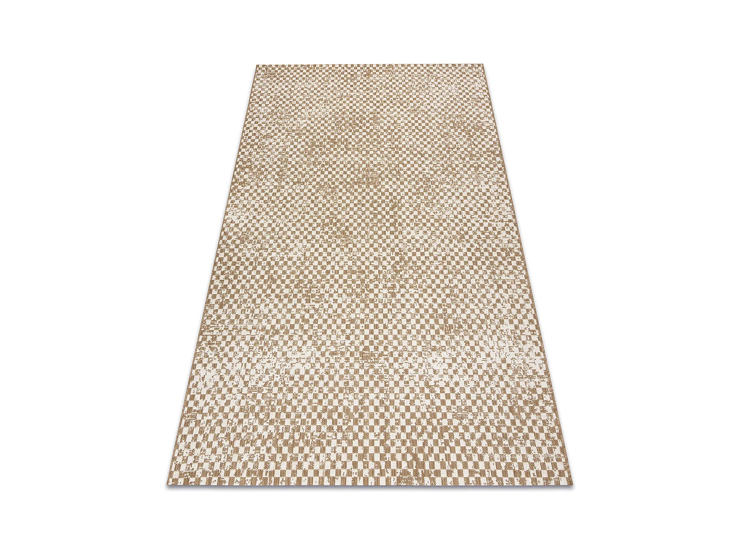 FLAT 48955265 Tapis sisal Géométrique - couleur paille beige naturel 80x150 cm