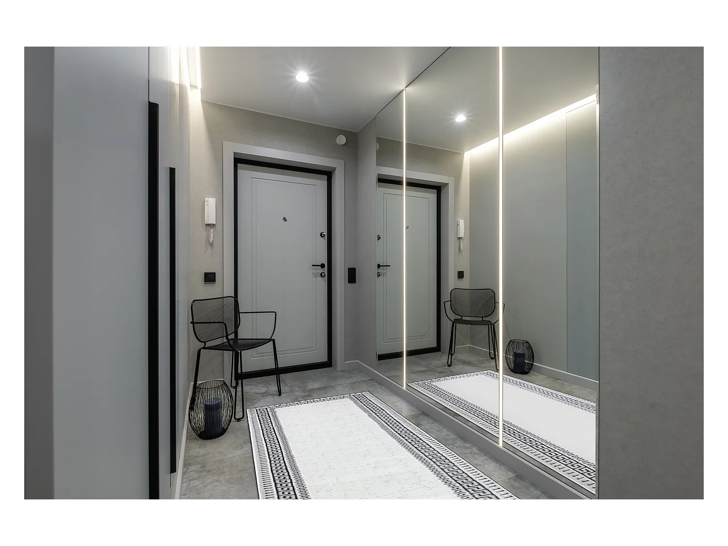 Tapis, tapis de couloir ALLURE 1960 Clé grecque, cadre - Structurel,  80x300 cm