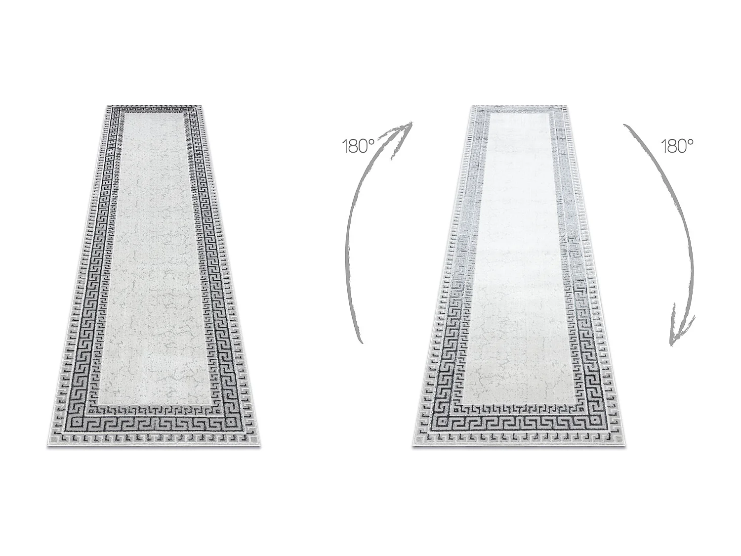 Tapete, passadeira ALLURE 1960 Chave grega, quadro - Estrutural, elega 80x300 cm