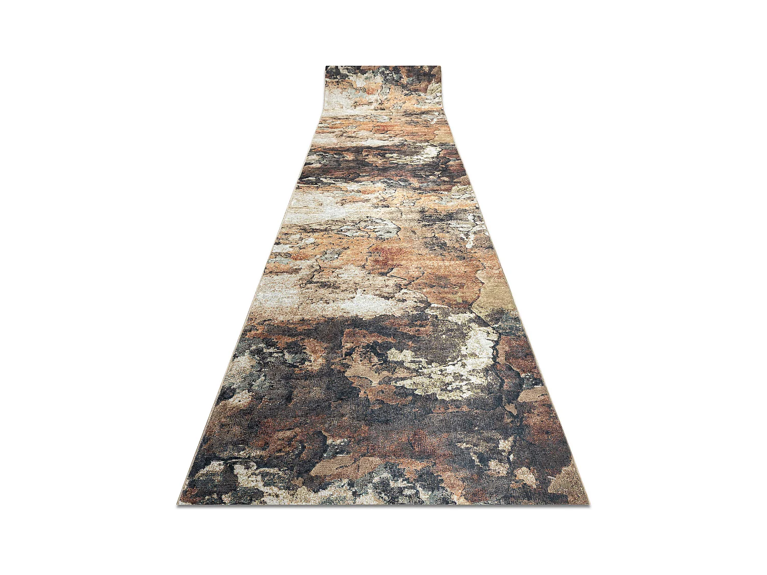 TAPIS DE COULOIR antidérapant LOTUS ABSTRACT 52910 beige lavable 100x970 cm