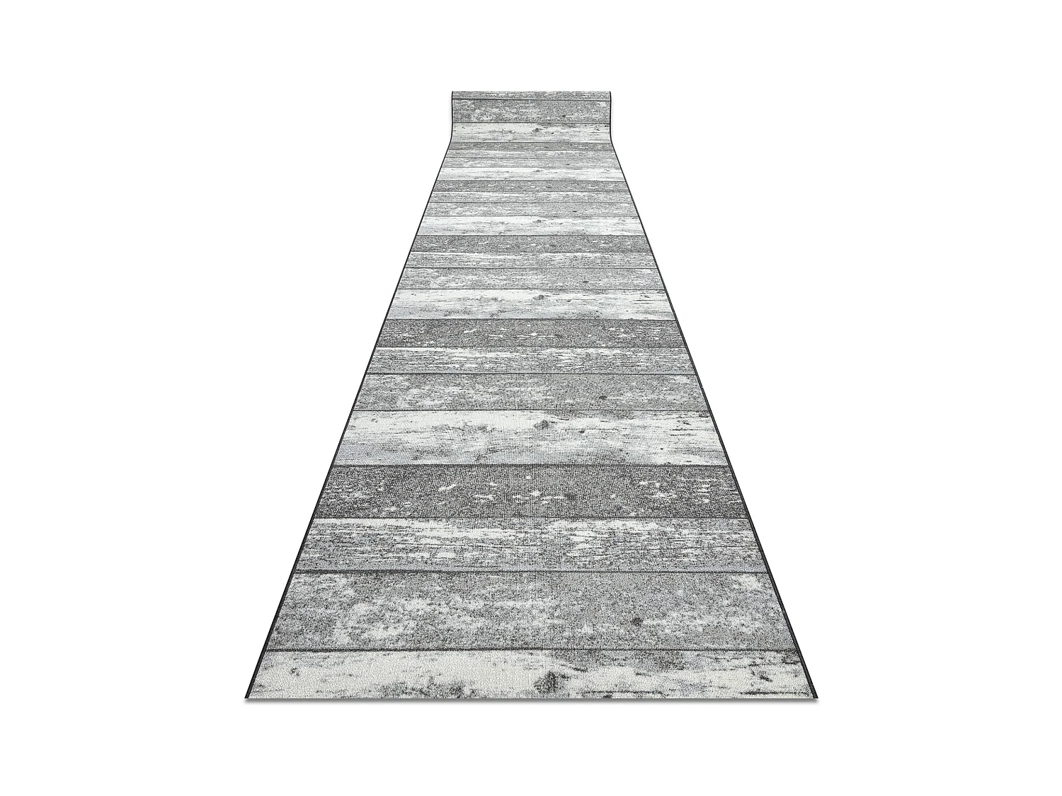 Läufer Antirutsch Holz Tafel grau 90x420 cm