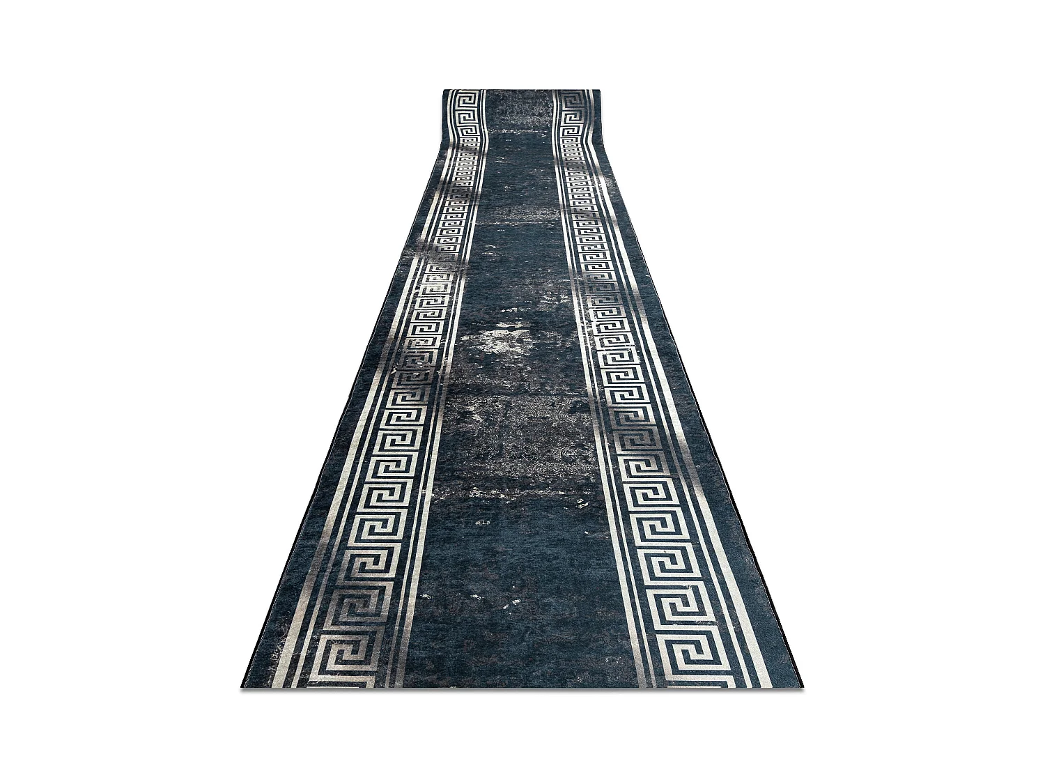 TAPIS DE COULOIR antidérapant LOTUS GRECCO 23593 graphite / gris lava 100x860 cm