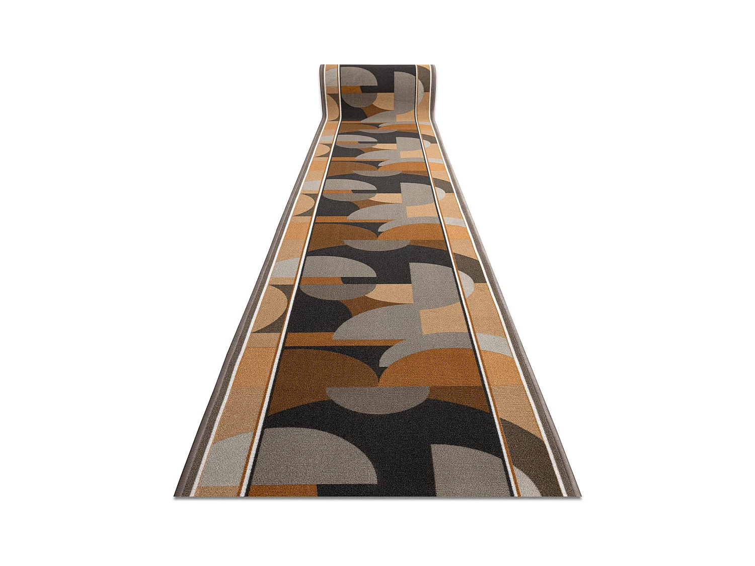 TAPIS DE COULOIR antidérapant MALIS Géométrique, antidérapant beig 80x720 cm
