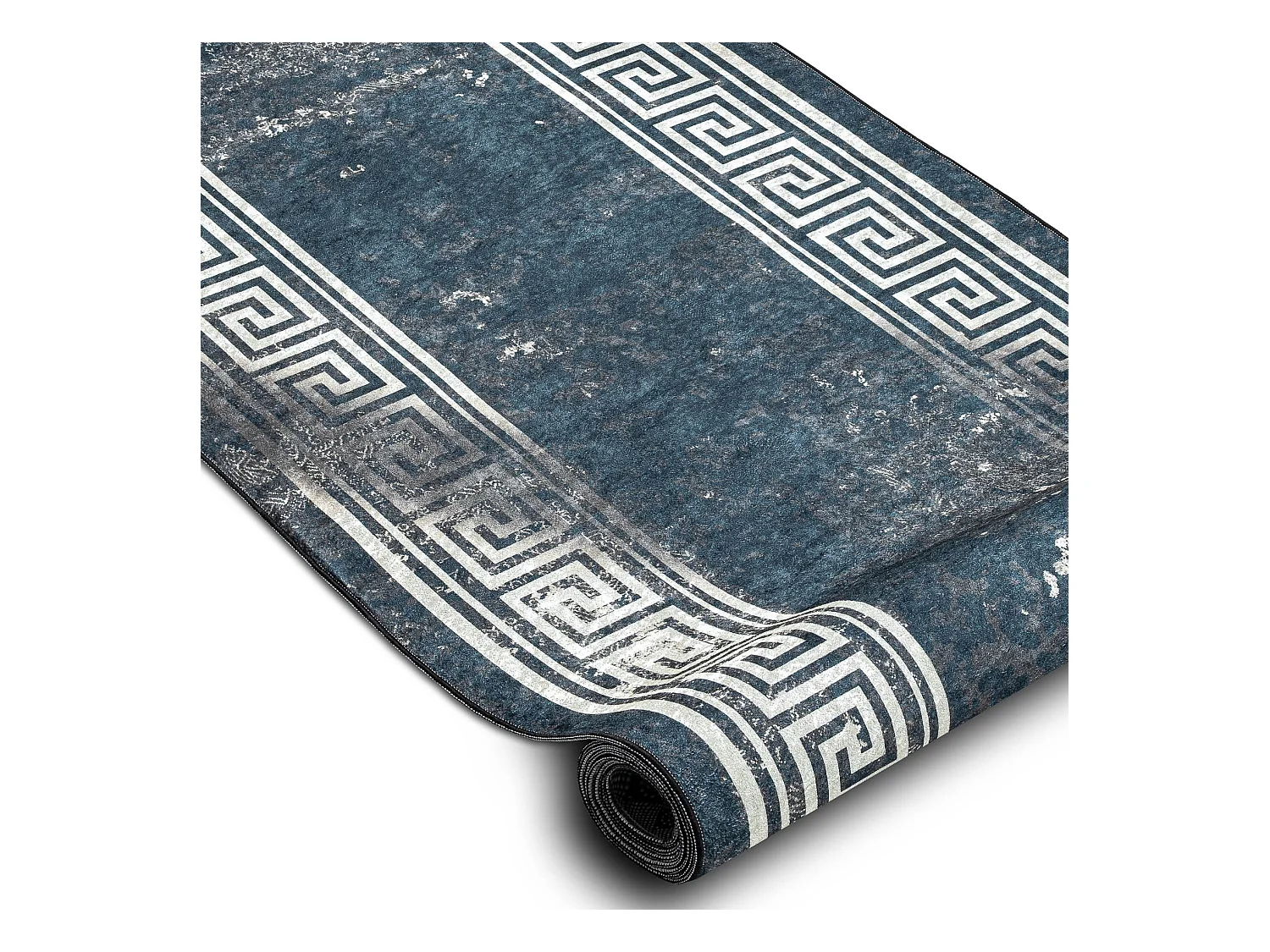 TAPIS DE COULOIR antidérapant LOTUS GRECCO 23593 graphite / gris lava 80x550 cm