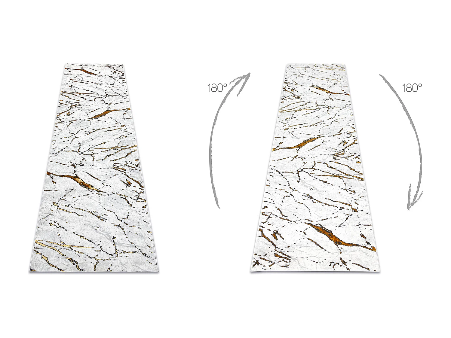 Tapijt, loper ALLURE 1963 Marmeren - Structureel, stijlvol, glamour wi 60x300 cm