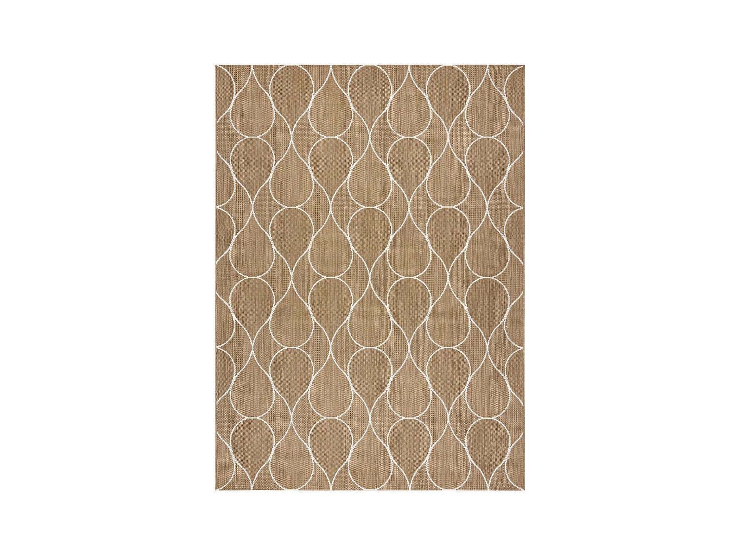 FLAT 49379265 Tapis sisal Gotas - couleur paille beige naturel, ficell 160x230 cm
