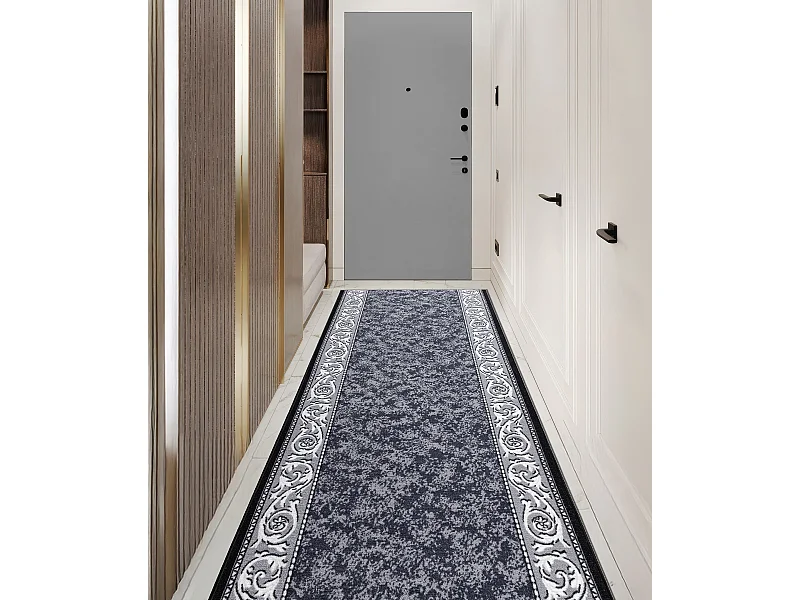 Alfombra de pasillo con refuerzo de goma ROMANTIC Ornamento, antidesli 90x670 cm