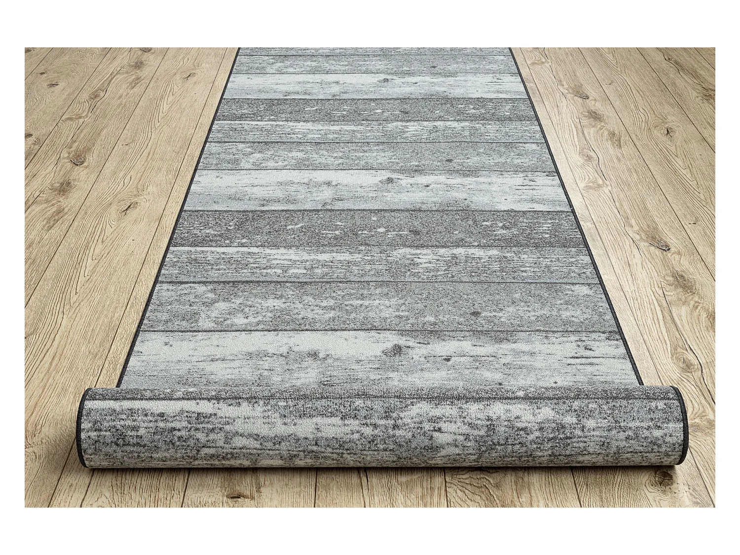 TAPIS DE COULOIR antidérapant Bois, planche gris 90x780 cm