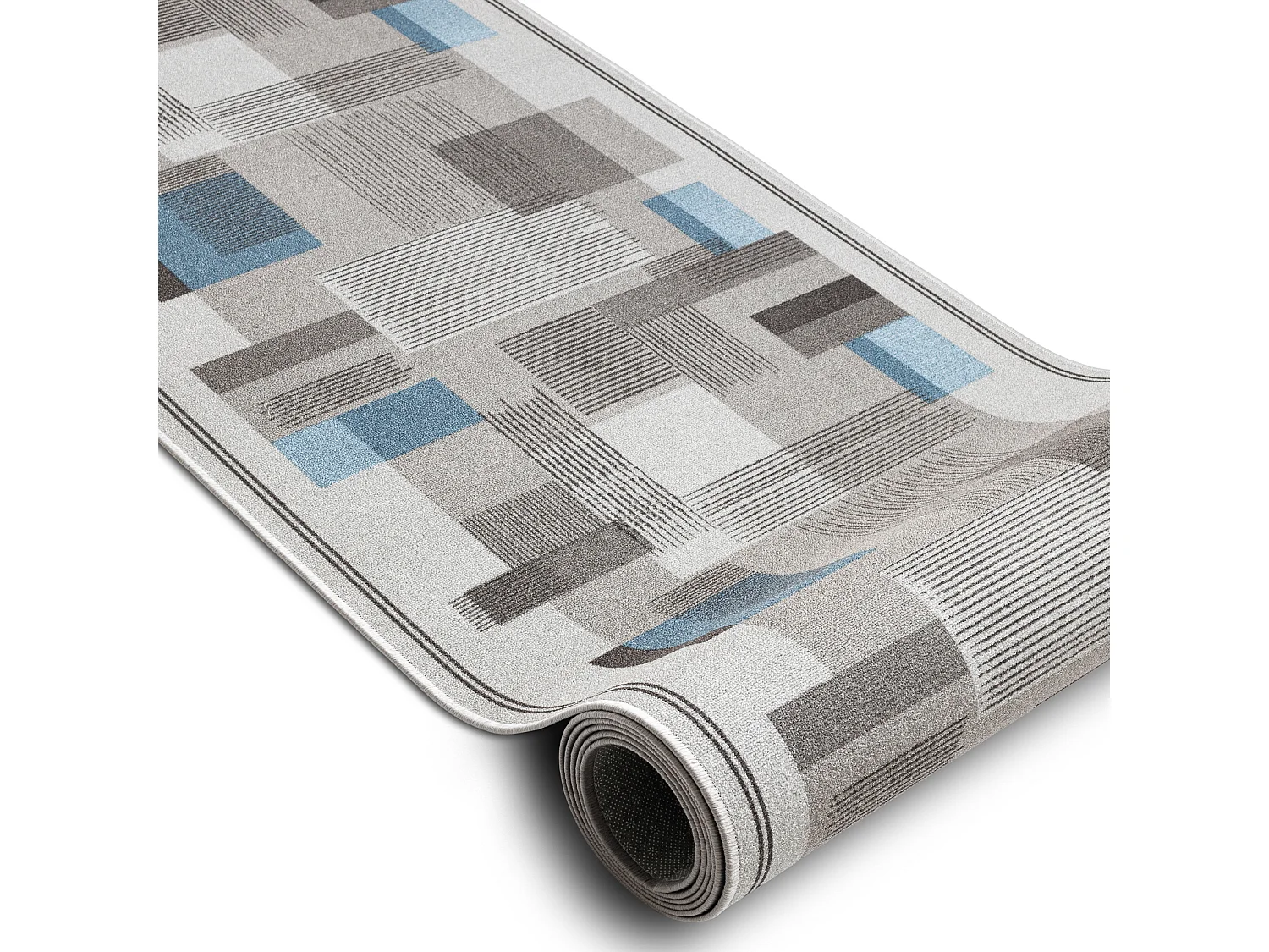 PASSATOIA gommata LISTRA Geometrico, antiscivolo grigio 100x700 cm