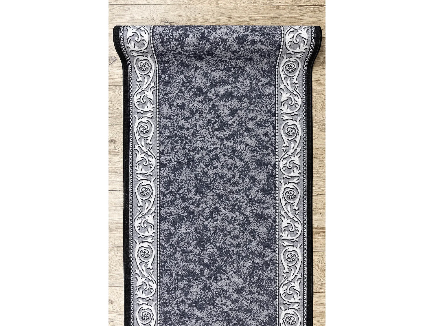 TAPIS DE COULOIR antidérapant ROMANTIC Ornement, antidérapant gris 110x960 cm