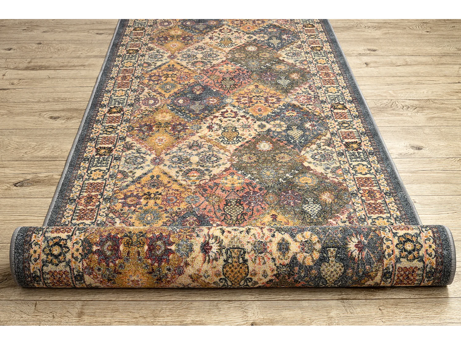 Tappeto antiscivolo MODERN CLASSIC classico beige / grigio 19 100x350 cm