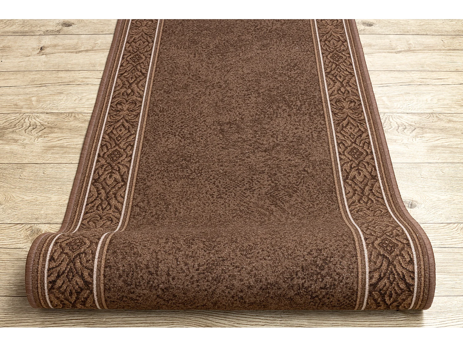 Läufer Antirutsch ST.TROPEZ Rahmen rutschfest braun 80x550 cm