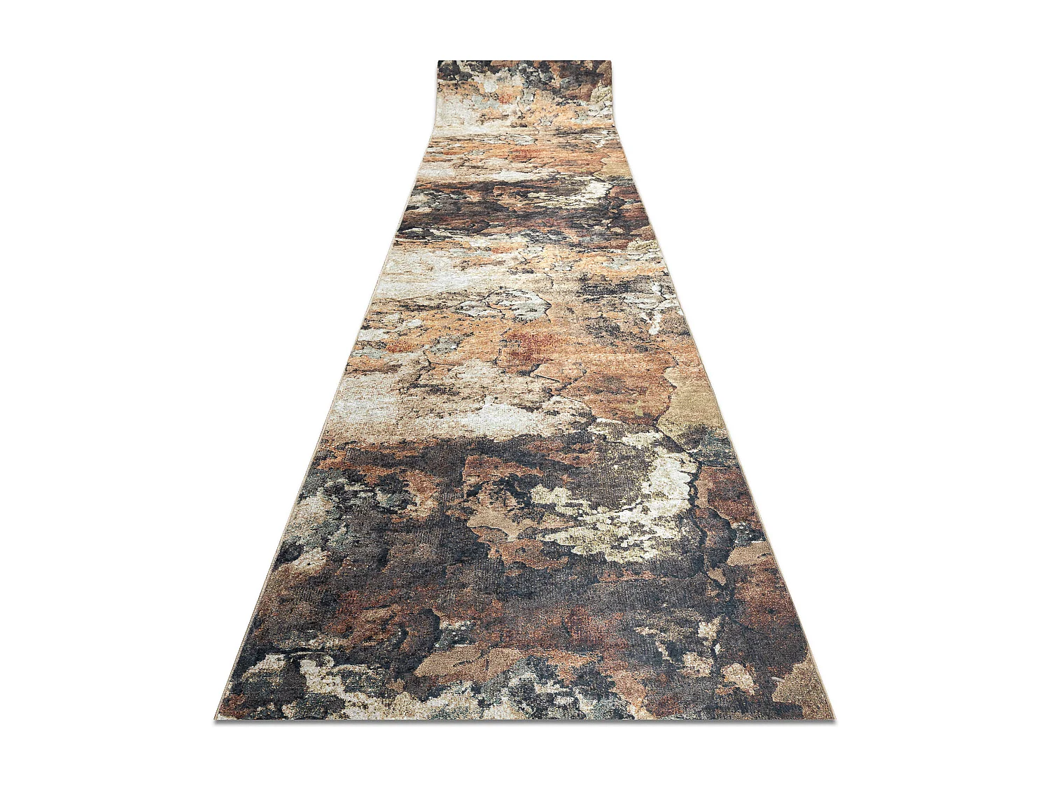 TAPIS DE COULOIR antidérapant LOTUS ABSTRACT 52910 beige lavable 100x1250 cm