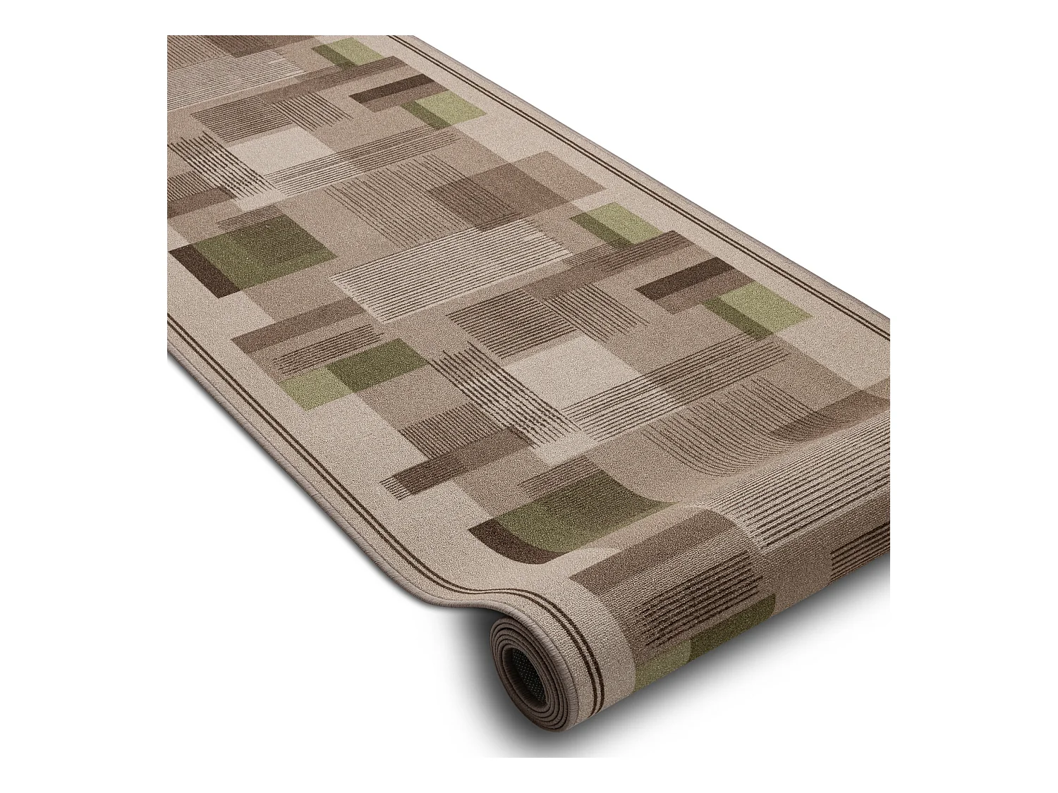 Läufer Antirutsch LISTRA Geometrisch, rutschfest beige 67x220 cm
