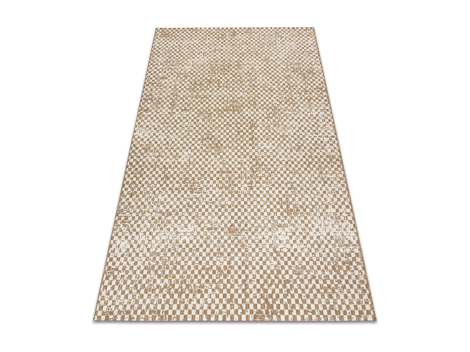 FLAT 48955265 Tapis sisal Géométrique - couleur paille beige naturel 160x230 cm