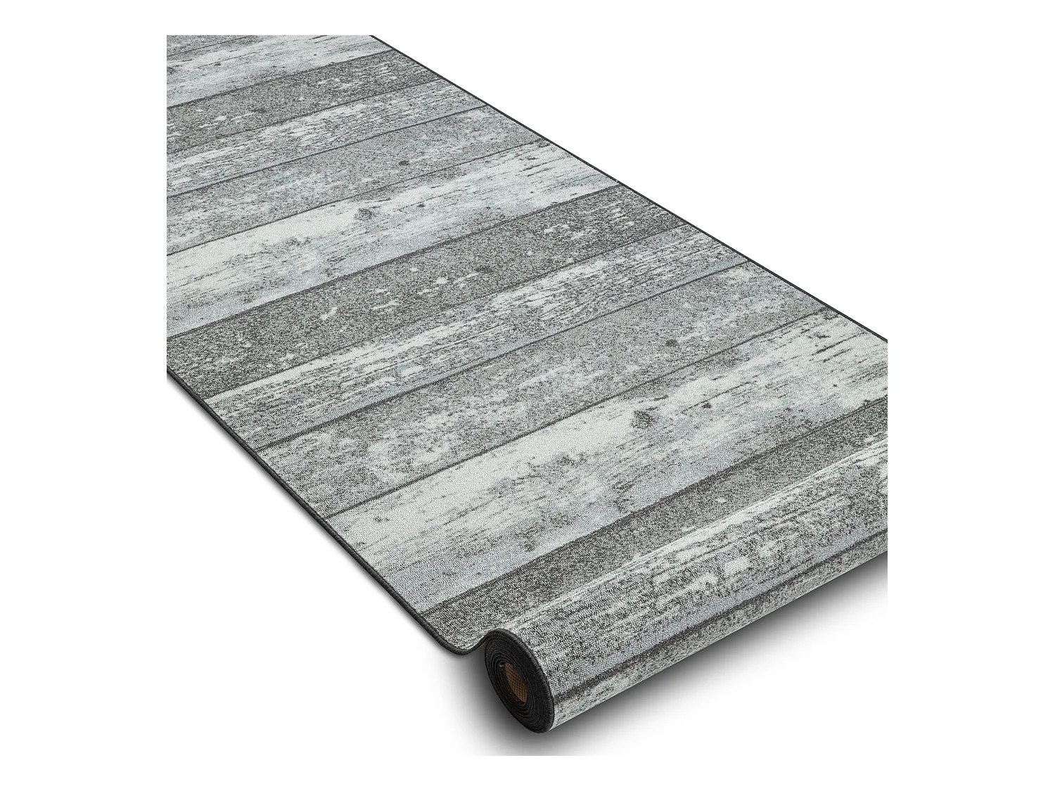 Vloerbekleding met rubber bekleed DESKI grijskleuring 90x600 cm