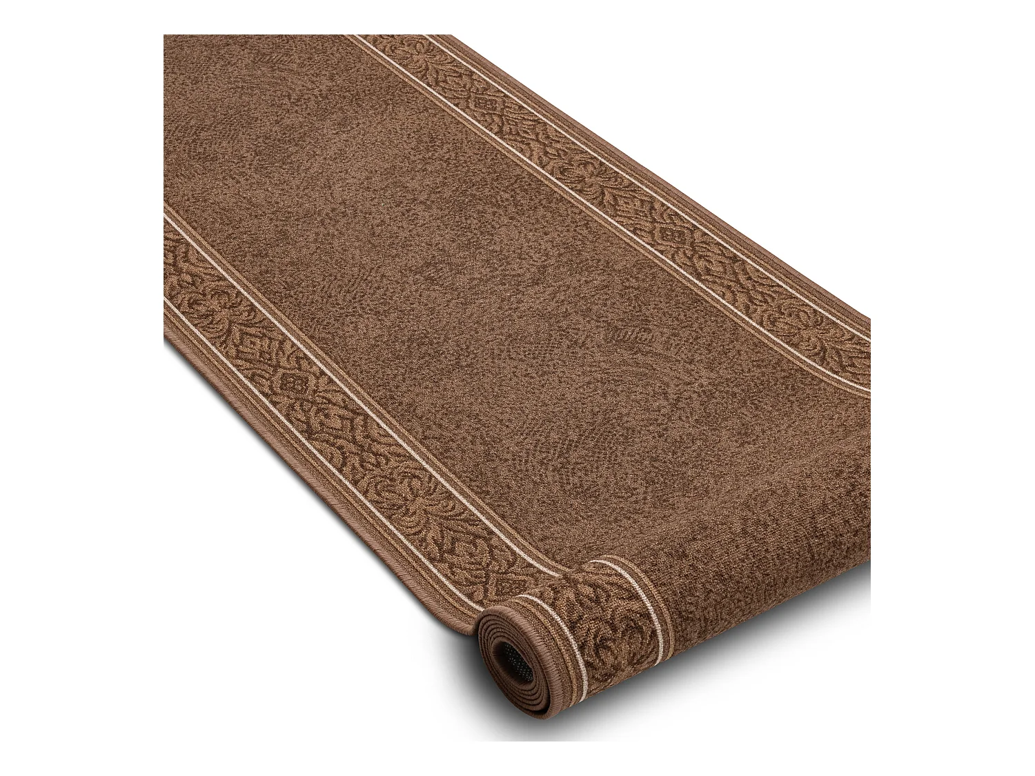TAPIS DE COULOIR antidérapant ST.TROPEZ Cadre antidérapant marron 67x370 cm