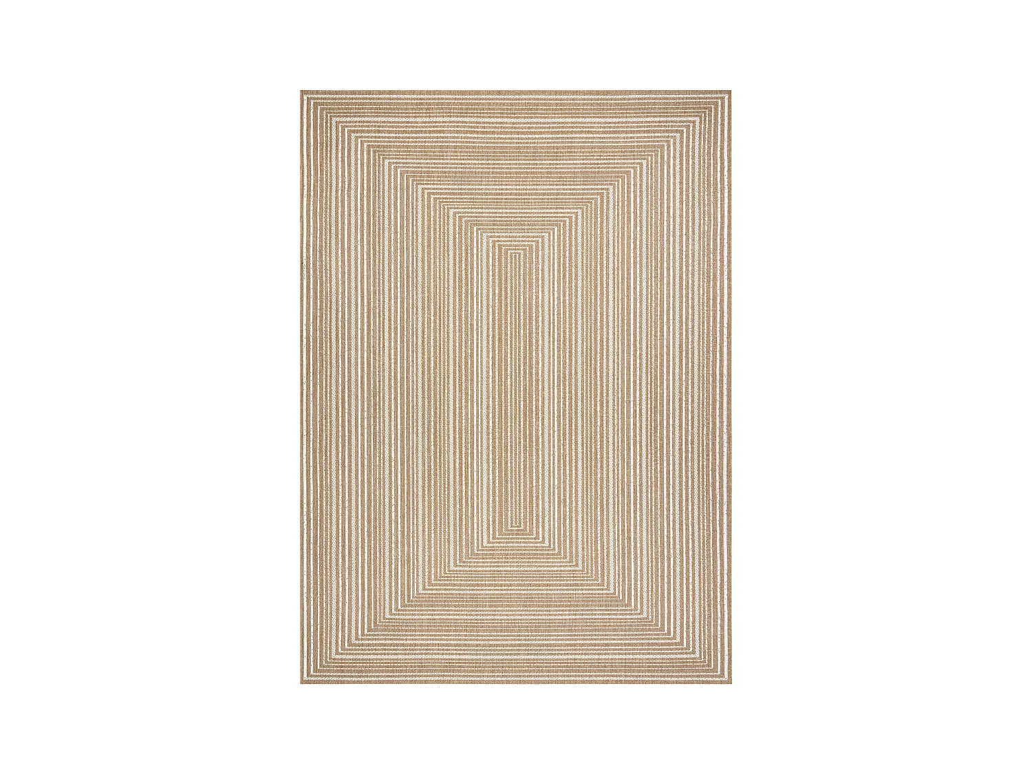 FLAT 48962265 Tapis sisal Géométrique - couleur paille beige naturel 160x230 cm