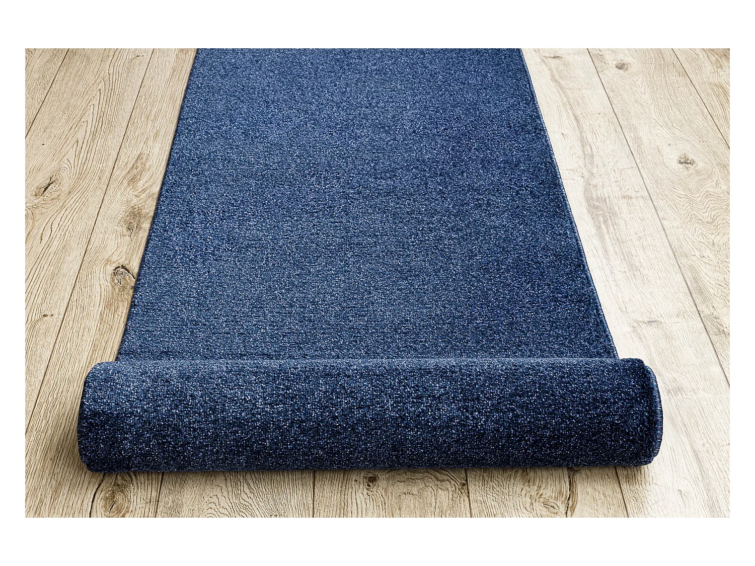 Läufer SOFTY glatt, einfarbig dunkelblau 80x830 cm