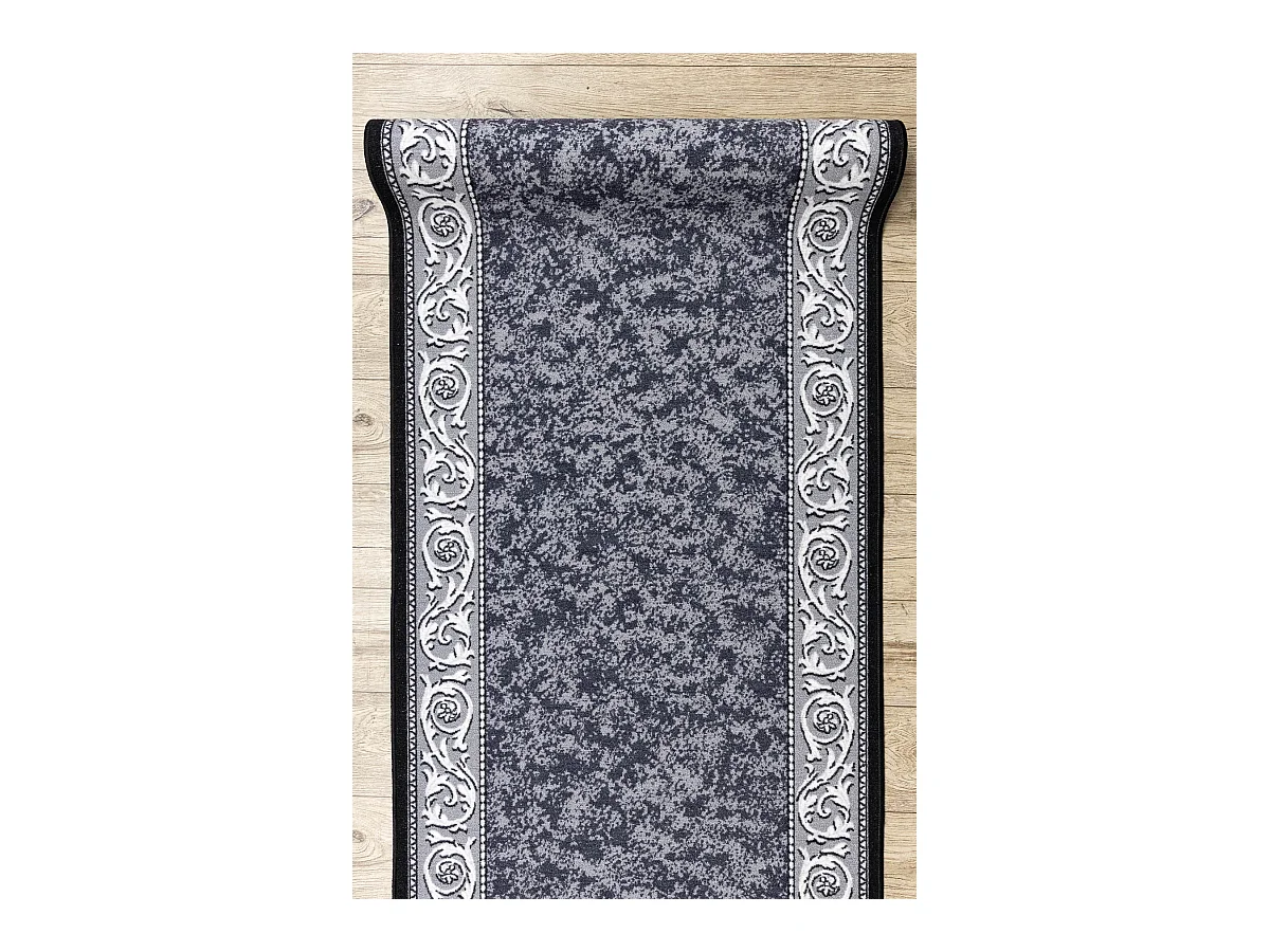 TAPIS DE COULOIR antidérapant ROMANTIC Ornement, antidérapant gris 57x370 cm