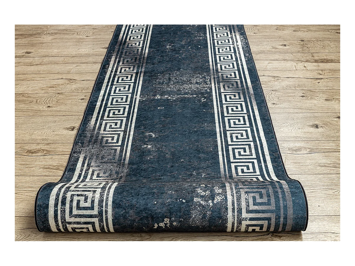 CHODNIK podgumowany DO PRANIA LOTUS GRECCO 23593 grafit / szary GRECKI 60x970 cm