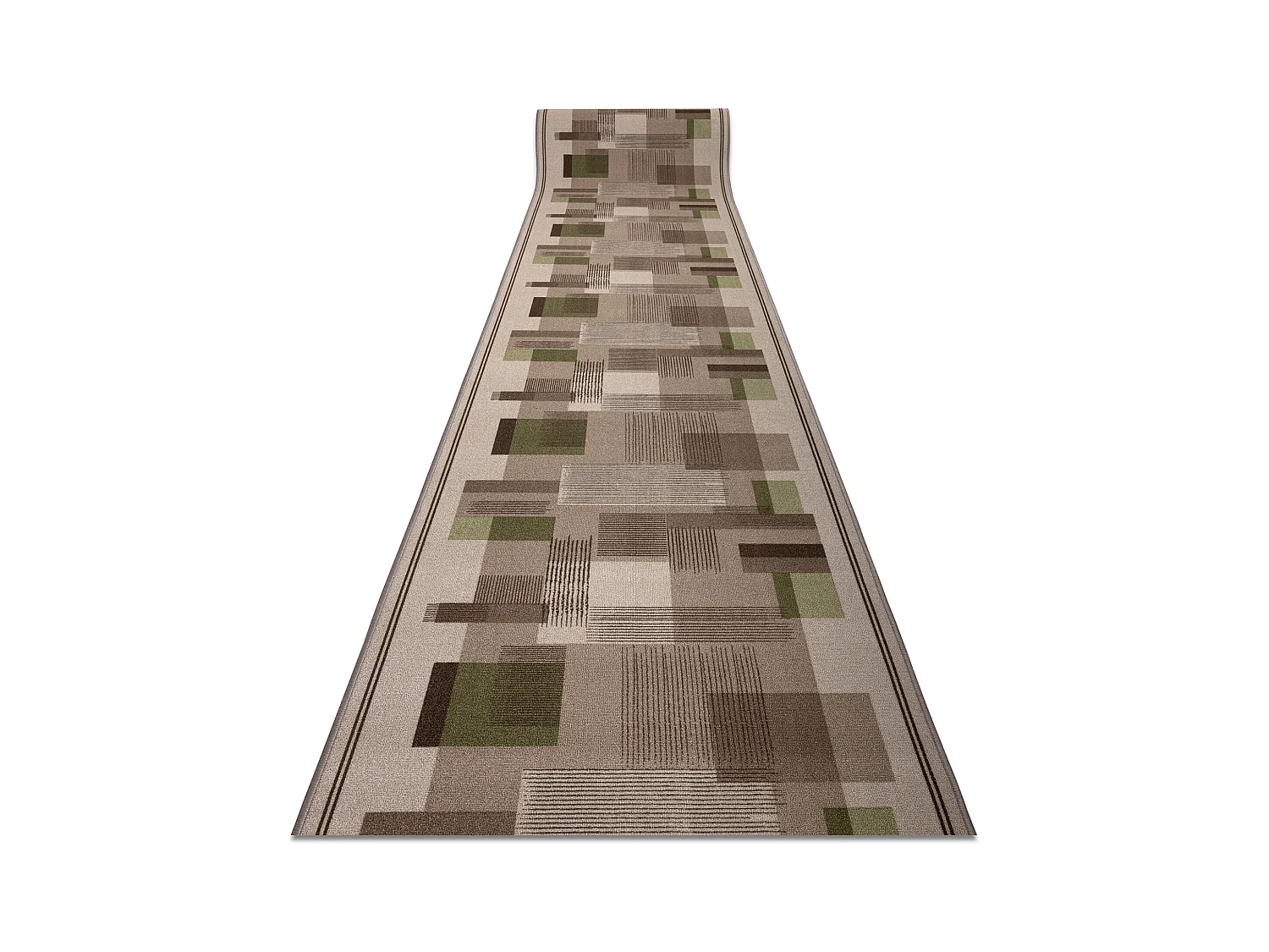 Läufer Antirutsch LISTRA Geometrisch, rutschfest beige 67x390 cm