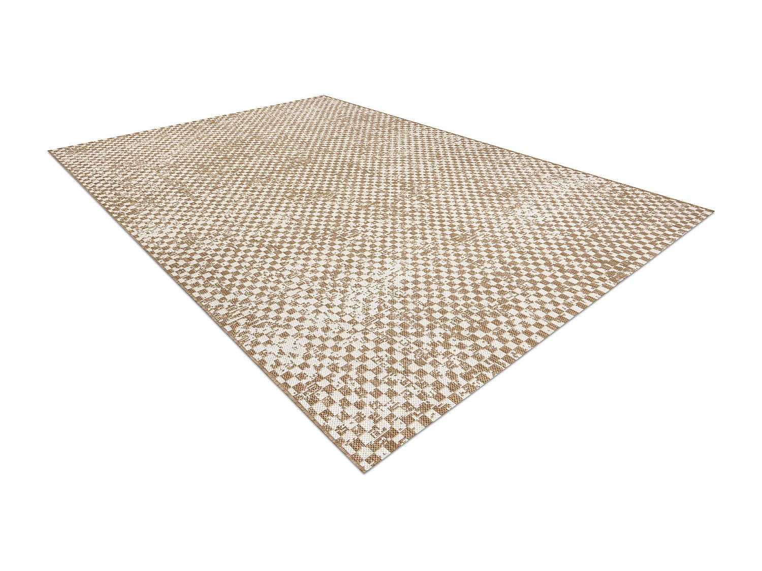 FLAT 48955265 Tapis sisal Géométrique - couleur paille beige naturel 120x170 cm