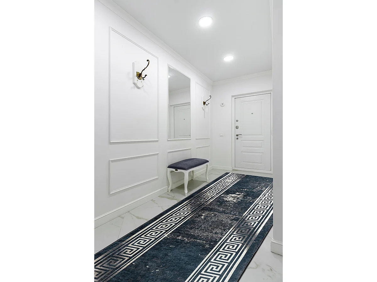 Alcatifa do corredor com reforço de borracha LOTUS GRECCO 23593 grafi 120x790 cm