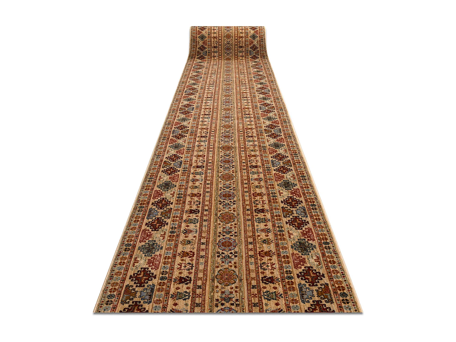 KESHAN tapis de couloir 7684/53555 oriental beige / terre cuite 90x500 cm